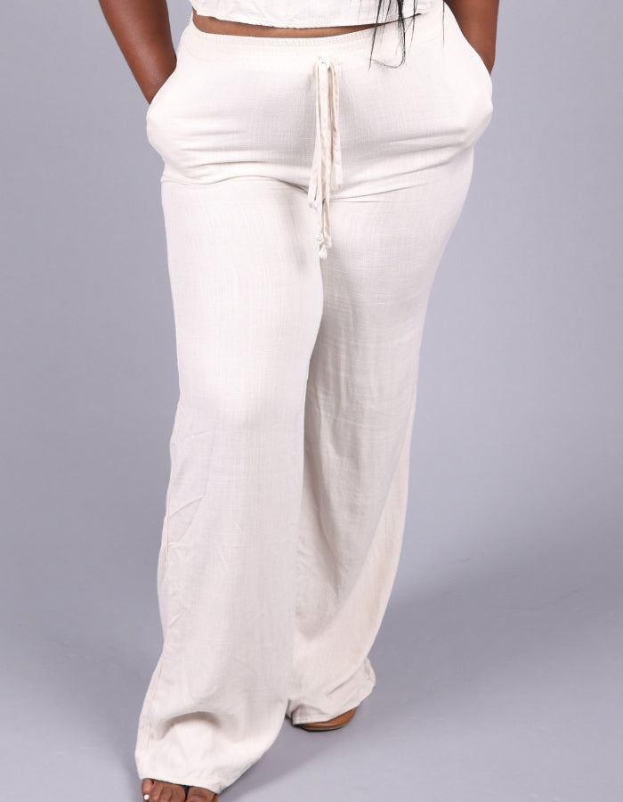 linen wide leg pants